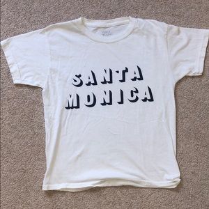 White & Navy Brandy Melville “Santa Monica” Tee
